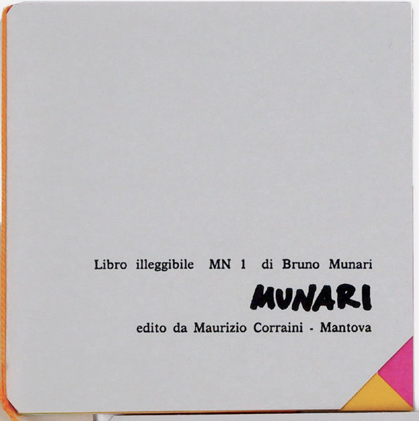 libro illeggibile mn 1 di bruno munari [in copertina]
