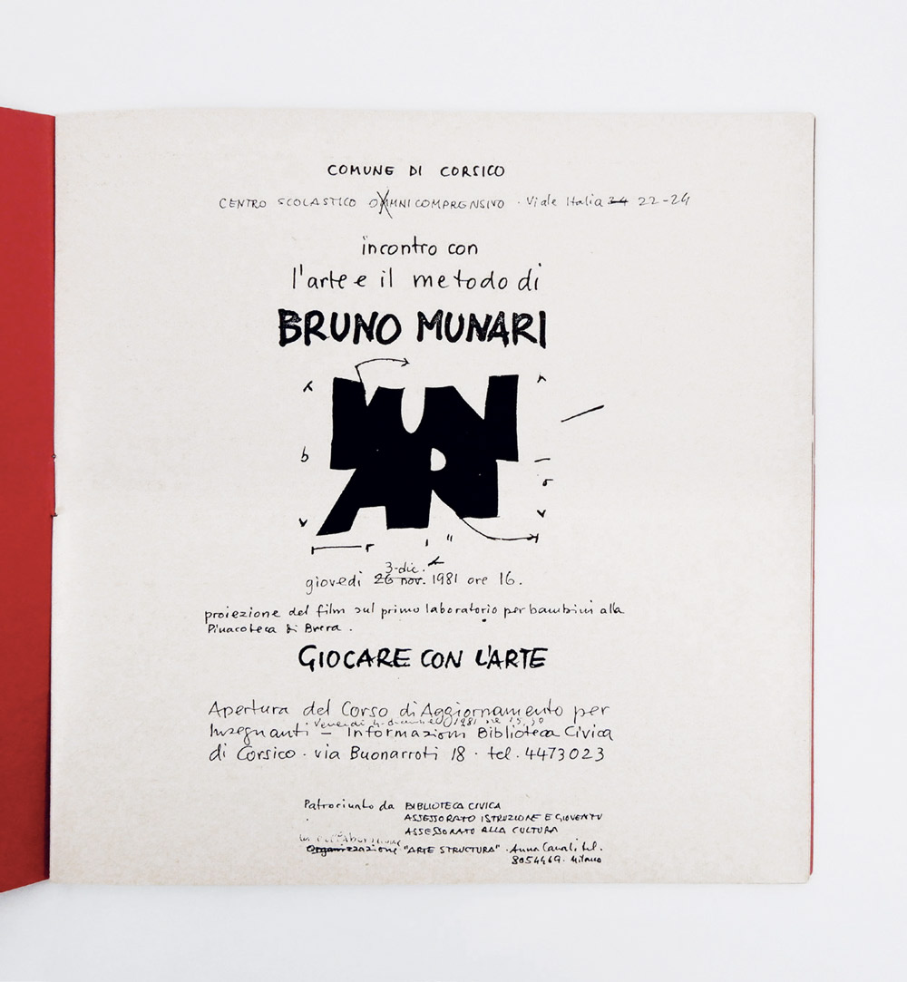 comune di corsico | centro scolastico omnicomprensivo … incontro con l’arte e il metodo di bruno munari … giocare con l’arte