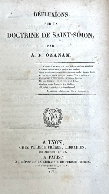 réflexions sur la doctrine de saint-simon