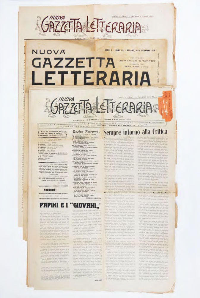 nuova gazzetta letteraria. nn. 2, 7 (anno i), 13, 14, 16, 17, 19, 21, 22, 25, 27, 28 (anno ii), 29 (anno iii)