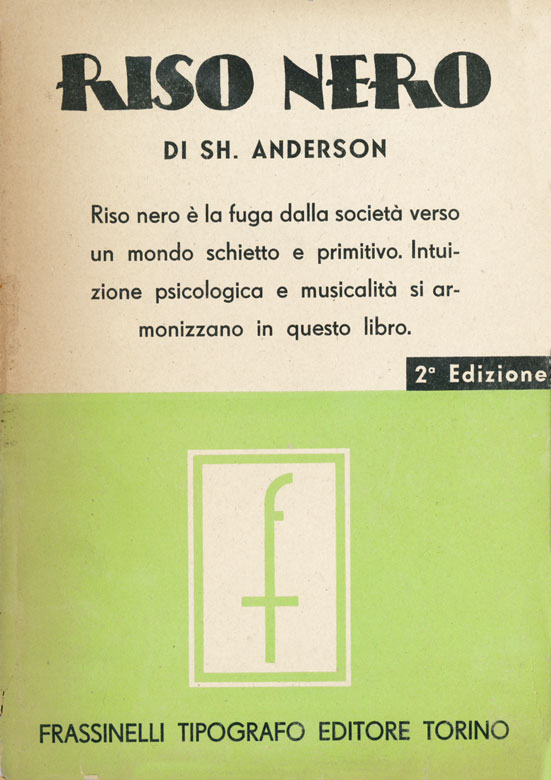 riso nero [dark laughter] di sherwood anderson. versione dall’americano di cesare pavese