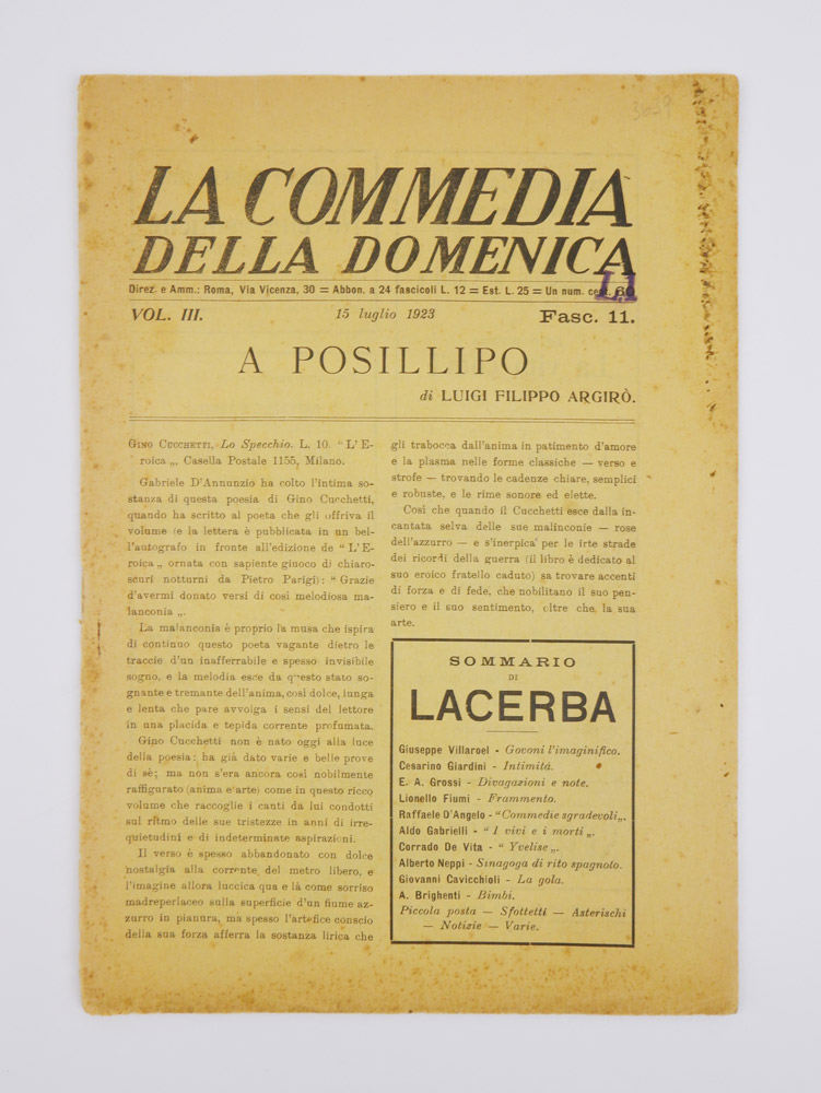 a posillipo. in: «la commedia della domenica», vol. iii, fasc. 11