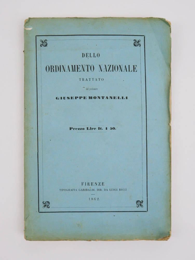 dello ordinamento nazionale. trattato del professore giuseppe montanelli