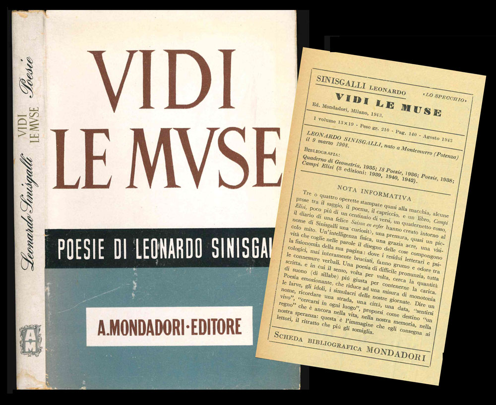 vidi le muse. poesie (1931 - 1942). con un saggio di gianfranco contini