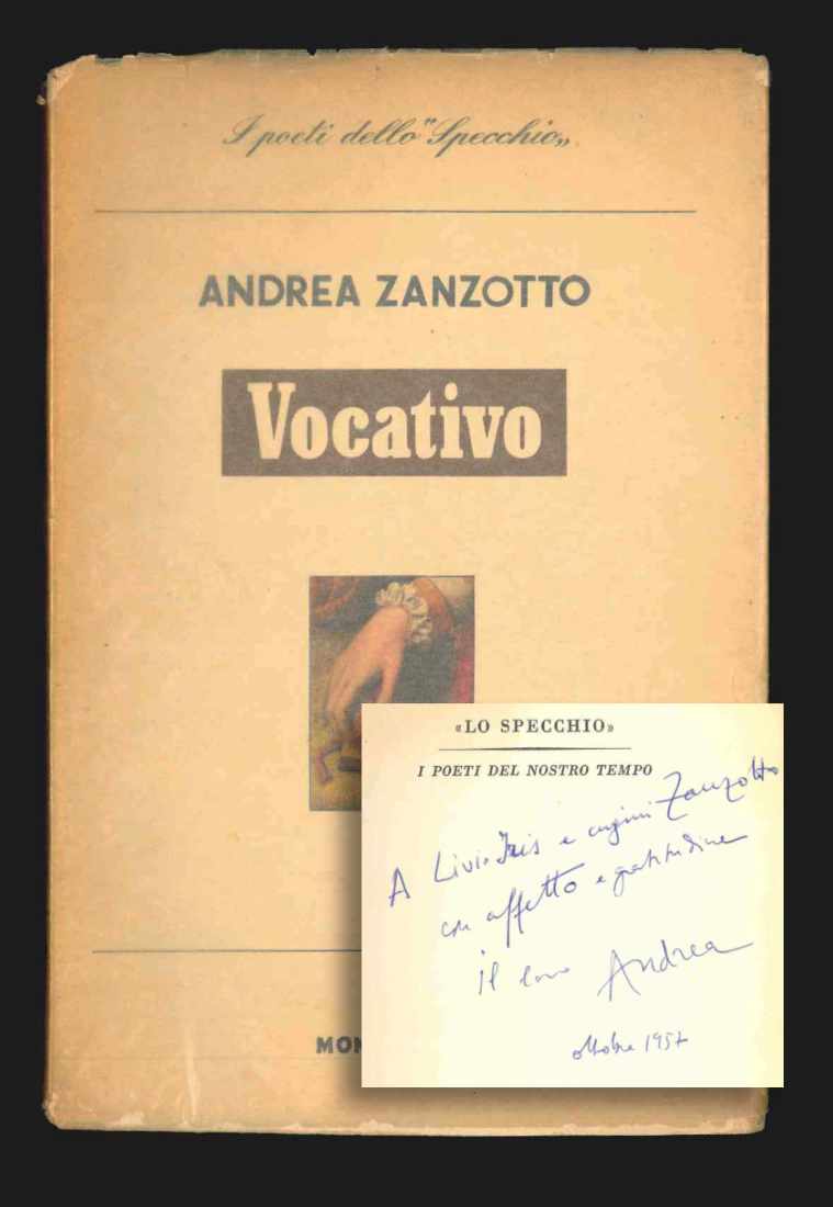 vocativo. versi [con dedica autografa]