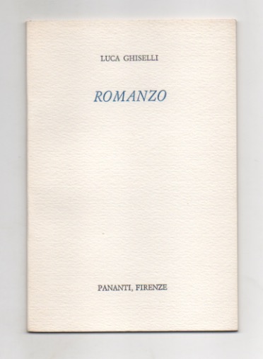 romanzo. con una nota di alessandro parronchi