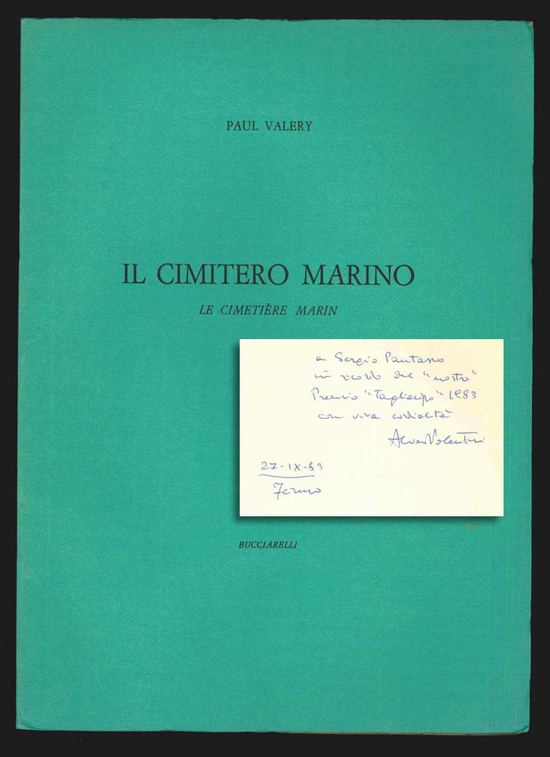 il cimitero marino. le cimtière marin. con due acqueforti di ernesto treccani