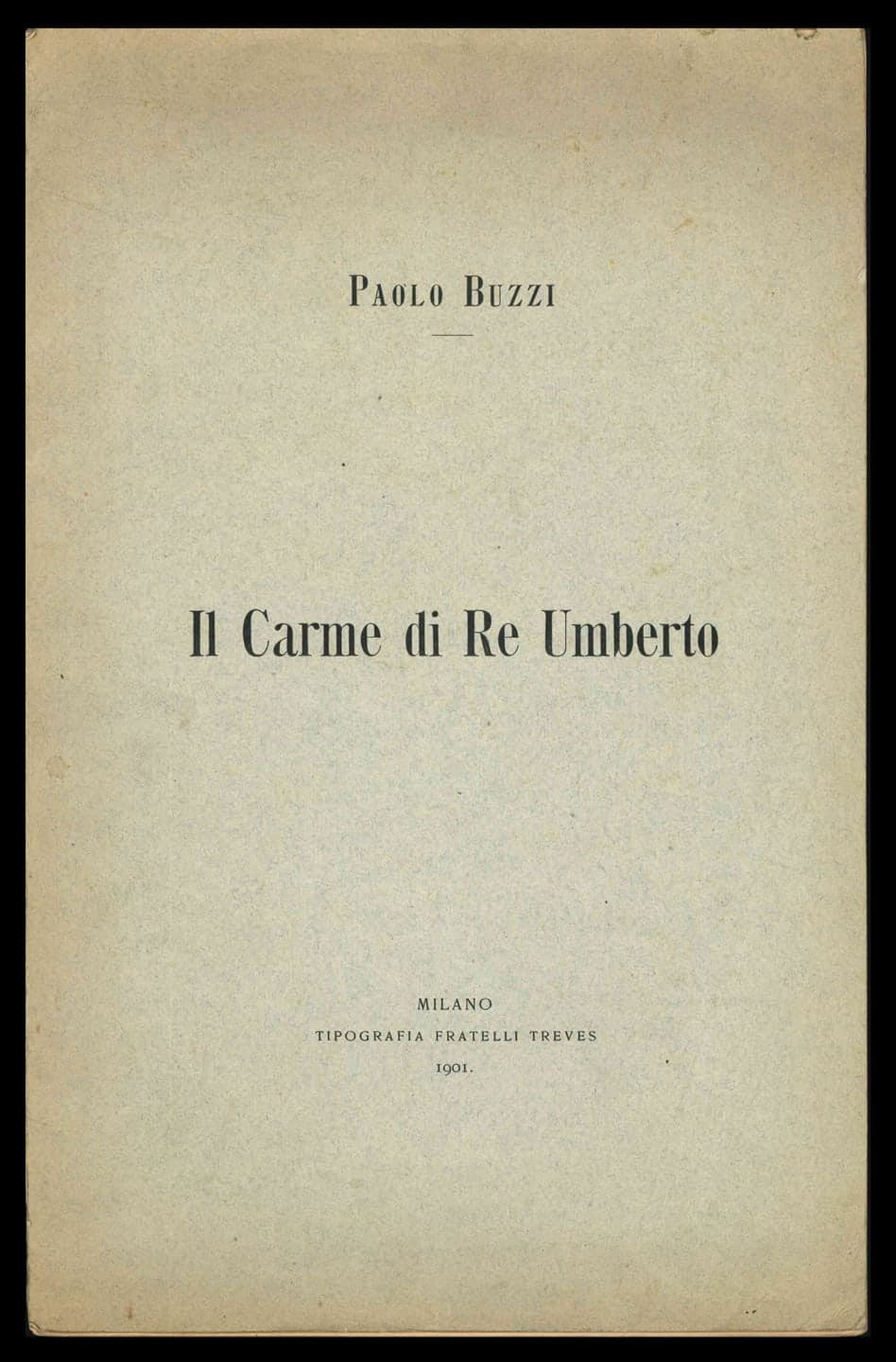 il carme di re umberto