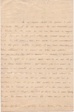 lettera autografa firmata. datata 13 settembre 1824