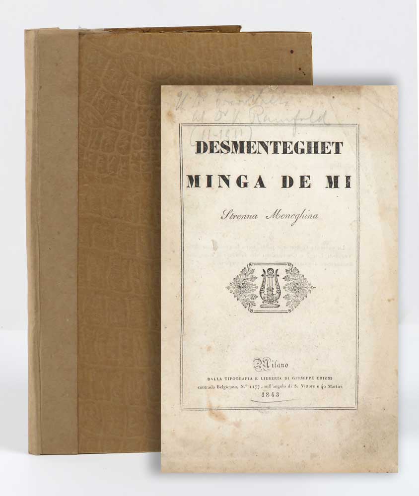 desmenteghet minga de mi. strenna meneghina [anno primo di soli due]