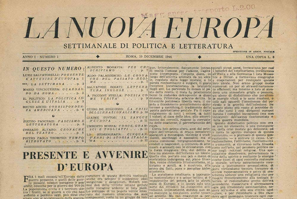 la nuova europa. settimanale di politica e letteratura