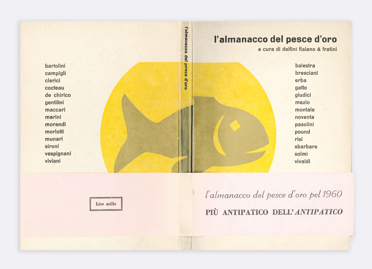 l’almanacco del pesce d’oro 1960 a cura di antonio delfini, ennio flaiano & gaio fratini